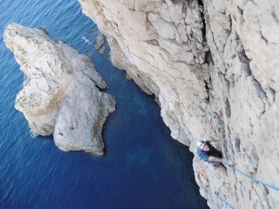 Lezione di arrampicata su vie lunghe 6 ore Barcellona