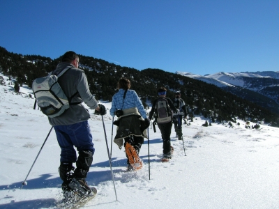 Leichte Route mit Schneeschuhen Andorra 3 Stunden