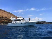 Diving from a yacht in Arona 