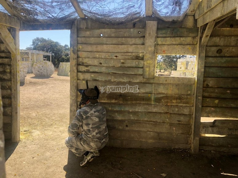 Partida paintball niños 150 bolas Collado Mediano desde 18€
