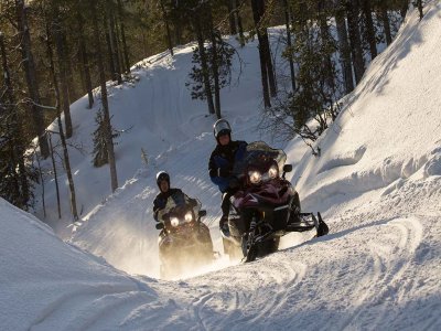 Ruta moto de nieve para dos Valle de Tena 60 min