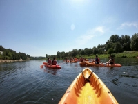  Kayak ride across the river Sil 