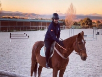  Sur la piste extérieure sur le cheval