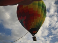 Disfrutando de un paseo en globo 