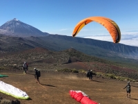  Views of Teide during the paragliding flight 