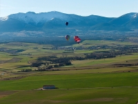 Enjoying a balloon ride 