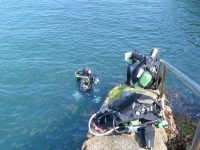 Diving baptism at the San Guillén ramp 