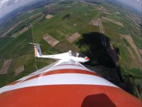  Drehen mit dem Flugzeug während des Fluges über Segovia 