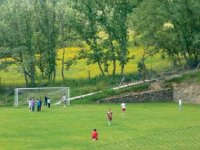 Jugando en el campus.