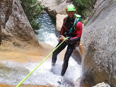 Barranco de iniciación en Forat del Negre y fotos