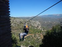  Descente de la tyrolienne de Comares 