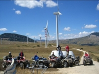 Mehrere Freunde genießen einen Quad-Tag 