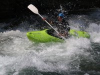  In the whitewater canoe 