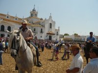  In the rocio on horseback 