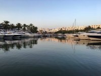  Mallorquinischer Hafen in der Abenddämmerung 