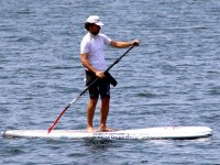  Practicing Paddle surf