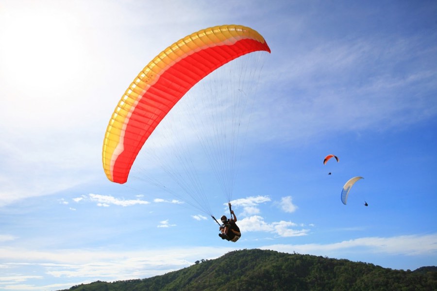 Cartão presente de parapente